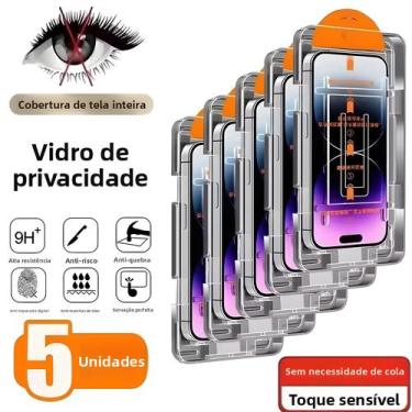 Imagem de Protetor De Tela De Vidro Temperado Anti-Espião E Livre De Poeira 5PCS