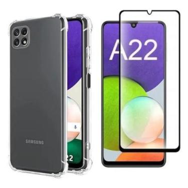 Imagem de Kit 3D Capa Anti Impactos Samsung Galaxy A22 4G + Película 3D Vidro - 