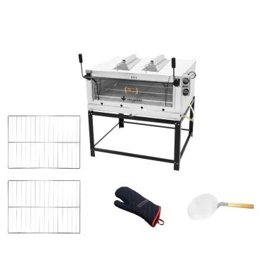 Imagem de Forno Gás Industrial Infra Roma Inox Firiv110 + 2 Grades Extra + Luva Térmica + pá Pizz...