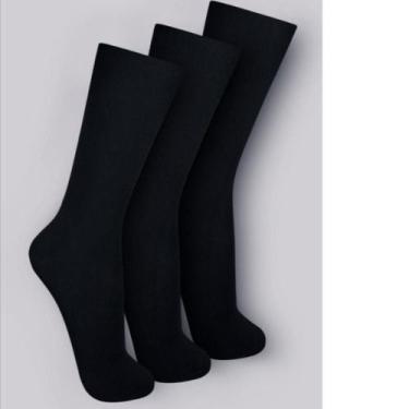 Imagem de Kit de 3 Meias Social Trifil Masculina Cano Longo Preto Moda, 39-43, P