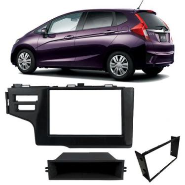 Imagem de Moldura Central Painel Mp5 2 Din Honda Fit Multimídia Dvd - Ludovico
