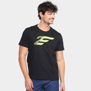 Imagem de Camiseta Ellus Cotton Fine Maxi 2E Classic Masculina, Preto, Vermelho,