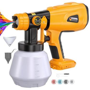 Imagem de Pistola de Pintura Sem Fio DTEZTECH HVLP 200W Sem Escovas, 20V MAX