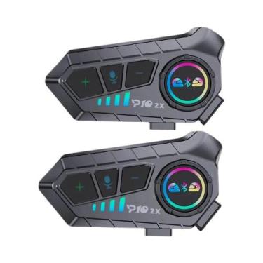 Imagem de Intercomunicador Bluetooth 5.3 Para Capacete De Moto, Chamada Sem Fio 