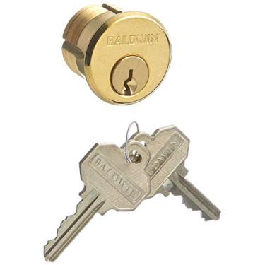 Imagem de Baldwin 8322 3,8 cm Cilindro de Embutir C Chave de Fechadura de Latão Não Lacado