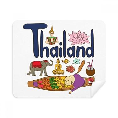 Imagem de Pano de limpeza de tela com símbolo nacional da Tailândia, 2 peças, tecido de camurça