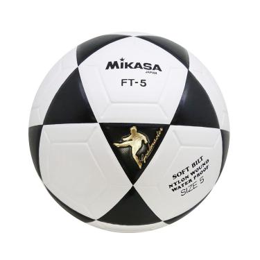 Imagem de Bola Oficial de Futevolei Mikasa FT 5 Branca e Preta - Competição