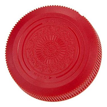 Imagem de Tampa de lente traseira vermelha Fotodiox Designer para lentes Canon RF - Compatível com lentes de montagem RF da Canon e montagens de adaptador (substitui a tampa de lente de poeira RF Canon 2962C001) - Plástico