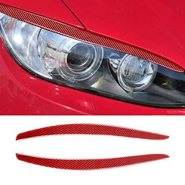 Imagem de JEZOE Decalque adesivo de guarnição para decoração de sobrancelha lâmpada, para BMW série 3 E92 E93 2006-2010 2011 2012 Acessórios exteriores do carro