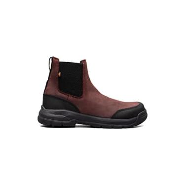 Imagem de BOGS Bota feminina de couro de xisto Chelsea Ct Wp bico composto impermeável industrial, Ox Blood, 8