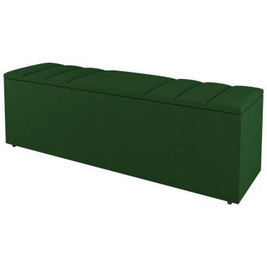 Imagem de Calçadeira Baú King Size Grace 190Cm Suede Verde