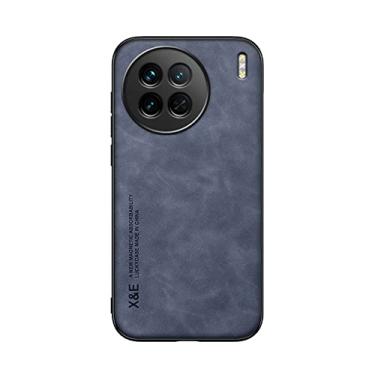 Imagem de Kepuch Silklike Capa para Vivo X90 - Case Placa de Metal Embutida para Vivo X90 - Azul