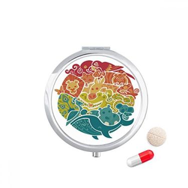 Imagem de Blue Ocean Fish — Caixa de armazenamento de remédios com ilustração abstrata