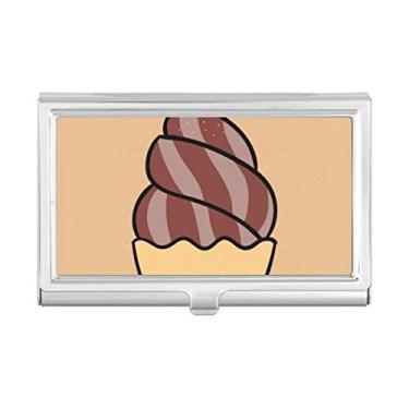 Imagem de Porta-cartões de visita com pasta de chocolate com aveia doce e sorvete