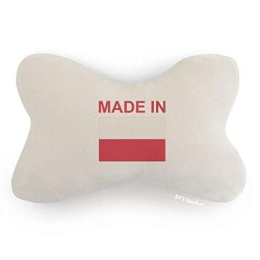 Imagem de DIYthinker Almofada de apoio de cabeça feita na Polônia, com acabamento de carro, decoração de pescoço