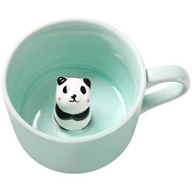 Imagem de Lemon Park Caneca de Cerâmica de Café 3D Surpresa Animal de 230 ml com Panda, Desenho Fofo, Aniversário ou Natal