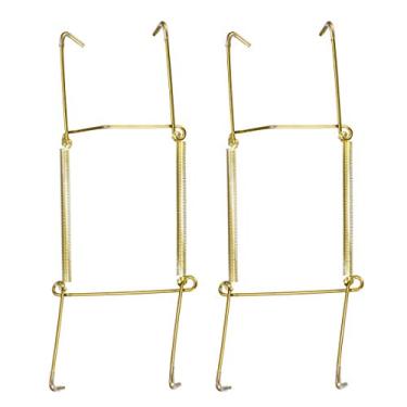 Imagem de Gancho de placa Uxcell, 20 cm tipo U, folheado a zinco, ganchos decorativos de parede invisíveis com protetores de ponta, 2 peças