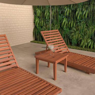 Imagem de Conjunto 3 Espreguiçadeiras Roma Cedro Rosa Madeira