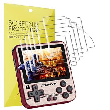 Imagem de Lamshaw Protetor de tela compatível com Anbernic RG280V, pacote com 6, película transparente de TPU de cobertura total, compatível com console de jogos portátil Anbernic RG280V (pacote com 6)