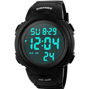 Imagem de Relógio Masculino Skm 1068 Á Prova D'água 50m Shock Digital Esporte Preto