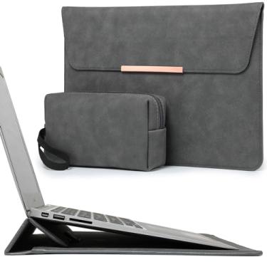 Imagem de HYZUO 15 Polegadas Capa para Notebook com Recurso de Suporte para MacBook Air 15.3/15 M3 A3114 M2 A2941 2024-2023, 15" Surface Laptop 5/4/3,MacBook Pro 15 A1990 A1707 2019-2016,Cinza espacial(Sorriso)