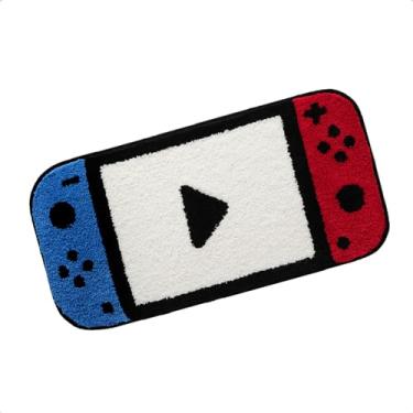 Imagem de Tapete fofo para jogos – Tapete de controle de console de jogos de desenho animado, antiderrapante, absorvente extramacio, lavável na máquina, tapete de sala de jogos, tapete de chuveiro, tapete de