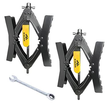 Imagem de ROBLOCK Calços de roda para RV X Calço de roda estabilizador para reboques de viagem com chave catraca adequada para espaço de pneu de 9,7 cm a 30,5 cm (1 par)