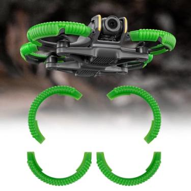 Imagem de NUHFUFA for Avata 2 Drone Propeller Guard Protector, Fluorescent Bumper Rings Anti-Collision Covers Accessories Compatible with DJI FPV AVATA 2(Green)