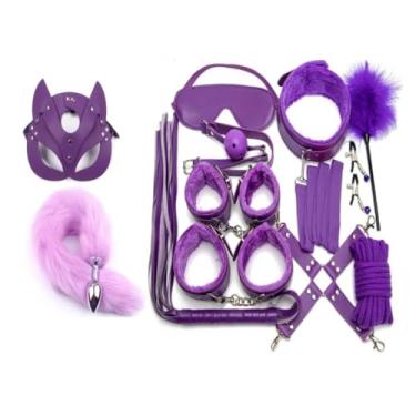 Imagem de Kit 12 Peças Brinquedos Sexuais para Adultos, Algemas, Braçadeiras de Mamilo, Jogos Eróticos Produtos Sexuais
