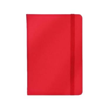 Imagem de Joucien Caderno minimalista criativo para escritório de negócios A5 alça Ledger-(100 folhas) padrão de pano - vermelho A5