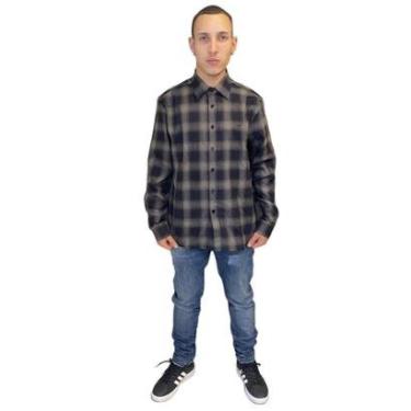 Imagem de Camisa Ellus Wool Touch Winter Plaid Indigo/Marrom-Masculino
