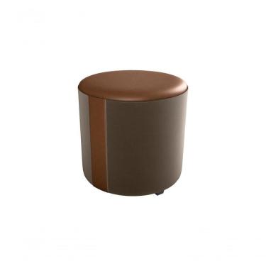Imagem de Puff Decorativo Sala Descando Copenhage Premium Veludo Marrom Matrix