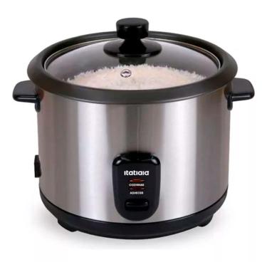 Imagem de Panela De Arroz Eletrica Midi Itatiaia - 1,5l 127v 500w Inox Com Preto