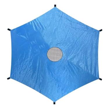 Imagem de kowaku Capa de proteção solar para trampolim, fácil de instalar, para 6 polos, dossel de trampolins para quintal, playground, 6 pés