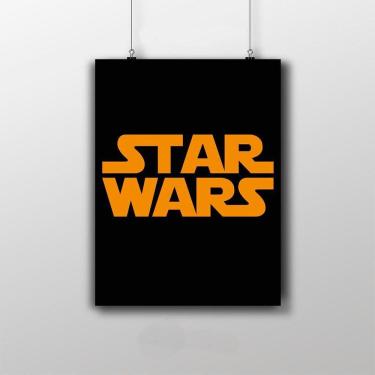 Imagem de Placa Decorativa Star Wars Logo Wallpaper
