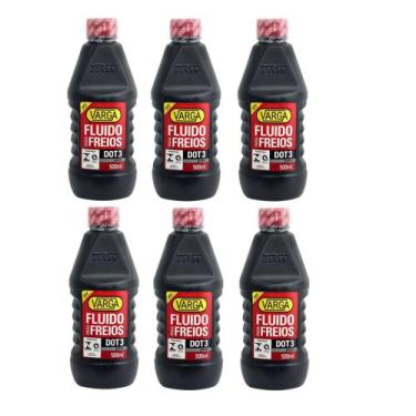 Imagem de Kit Fluido Para Freio DOT3 Varga 500ML 6 Unidades