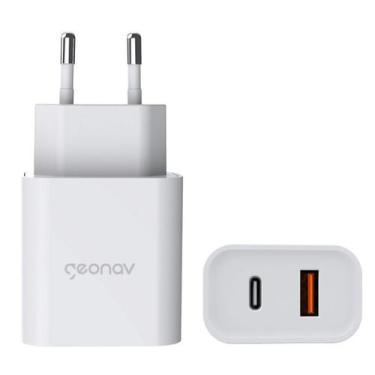 Imagem de Fonte Carregador Turbo 20w USB-C e USB, Geonav, Bivolt