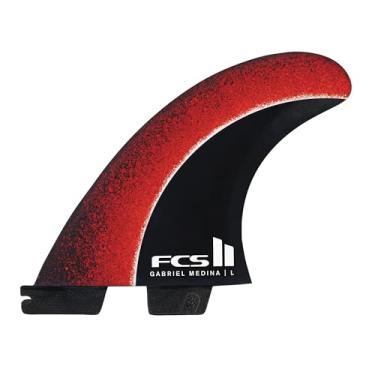 Imagem de FCS II Gabriel Medina Signature Large Tri Fin Set - Fireball | Projetado para velocidade, controle, fluxo e liberação fácil da cauda com tecnologia AirCore, ideal para diversas condições de surfe