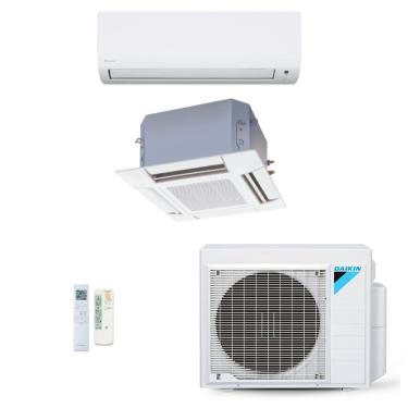 Imagem de Ar-Condicionado Multi Split Inverter Daikin 28.000 (1x Evap HW 12.000 + 1x Evap Cassete 4 Vias 20.000) Quente/Frio 220V