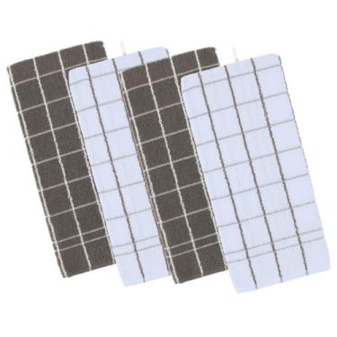 Imagem de Kit 4 panos de prato teka chef premium atoalhado 100% algodão 45 x 70c