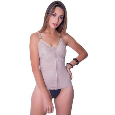 Imagem de Cinta Modelador Corselet Corpete 8 Barbatanas Biobela, M, Marrom