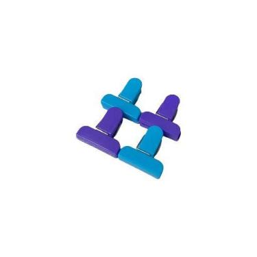 Imagem de Kit 4 Prendedor De Plástico Para Embalagens Abertas Lacra - Clink, Azu