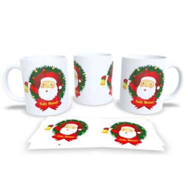 Imagem de Canecas de Porcelana Personalizadas Papai Noel 3 - Estampa Sublimada, 