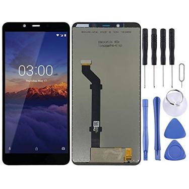 Imagem de Substituição da tela móvel Tela TFT LCD para Nokia 3.1 Plus com Montagem Full Digitizer (preto) Ecrã LCD