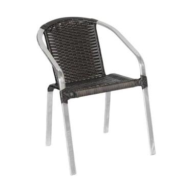 Imagem de Cadeira em Alumínio e Trama Área Cozinha Quintal Confortável - Premium