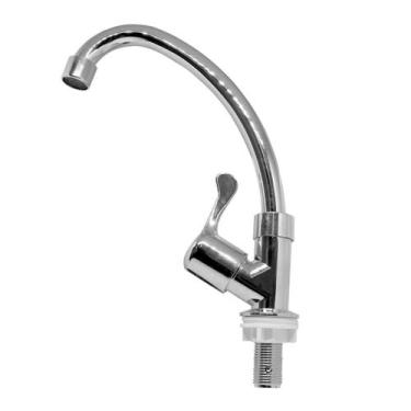 Imagem de Torneira Pia Cozinha Prata Plástico ABS 1/4 Gold Sand