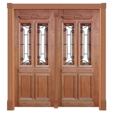 Imagem de Portal de Abrir Duquesa Com Grade 215 Madeira Maciça Reto de Cedro Ara