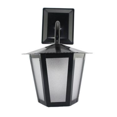 Imagem de Arandela Colonial Sextavada L1B em Aço - Ideal Iluminação, Preto