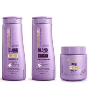Imagem de Kit Shampoo, Condicionador e Máscara Blond Bioreflex Bio Extratus - 25