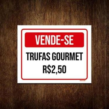 Imagem de Placa Vermelha - Vende-Se Trufas Gourmet 36X46